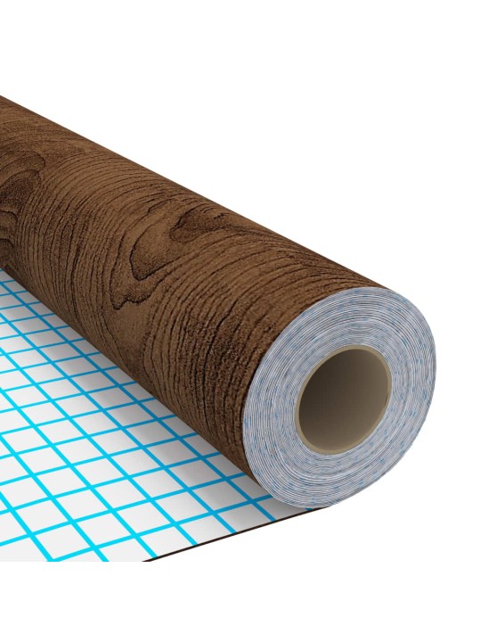 Lipnios plėvelės durims, 4vnt., tamsios ąžuolo, 210x90cm, PVC