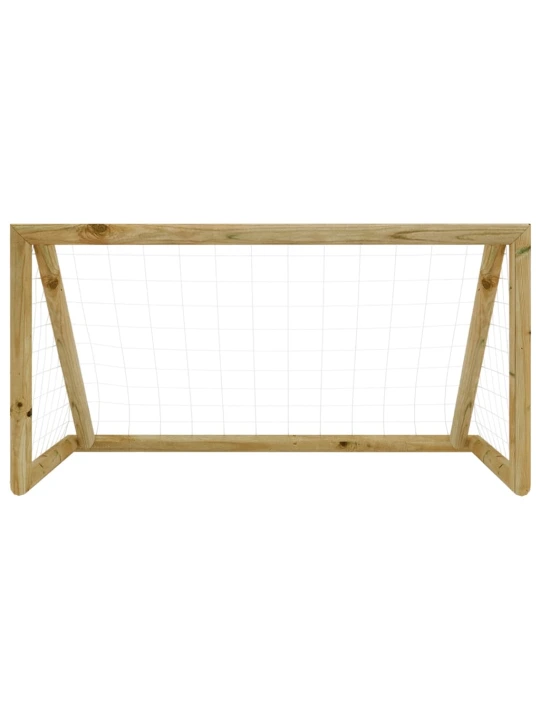 Futbolo vartai su tinklu, 160x100x80cm, impregnuota pušis