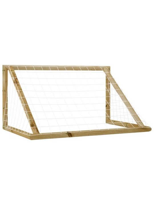 Futbolo vartai su tinklu, 160x100x80cm, impregnuota pušis