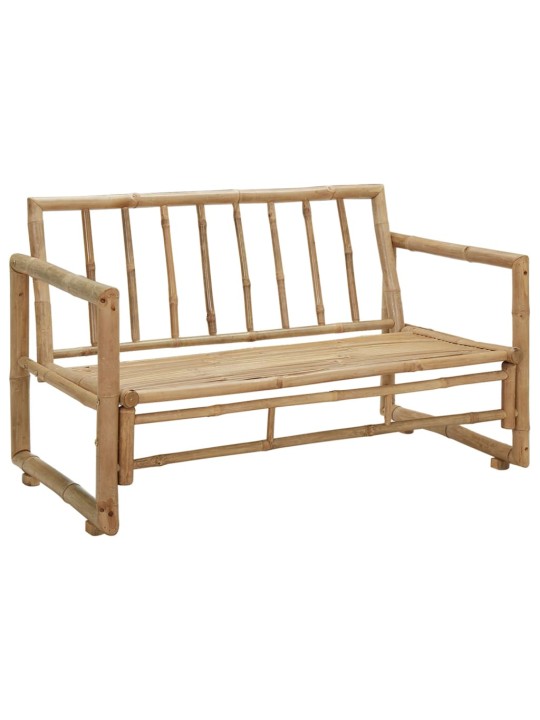 Sodo suoliukas su pagalvėlėmis, 115 cm, bambukas