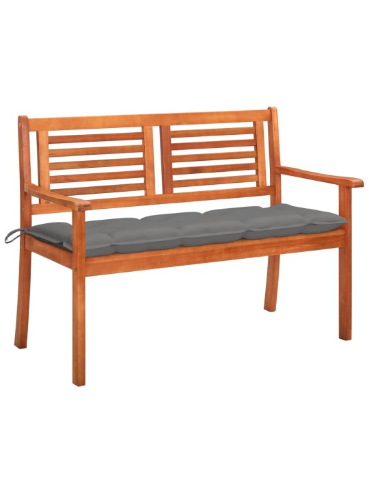 Dvivietis sodo suoliukas su pagalvėle, 120cm, eukalipto masyvas