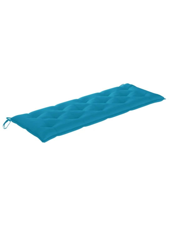 Trivietis sodo suoliukas su pagalve, pilkas, 150cm, eukaliptas