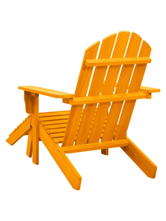 Sodo Adirondack kėdė su otomane, oranžinė, eglės masyvas