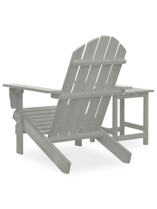 Sodo Adirondack kėdė su staliuku, pilka, eglės medienos masyvas
