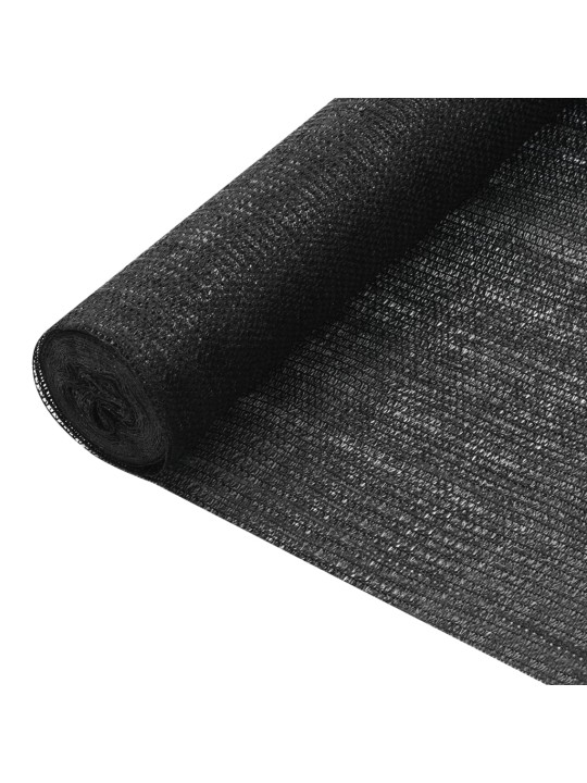 Privatumo suteikiantis tinklelis, juodas, 1x10m, HDPE, 75g/m²