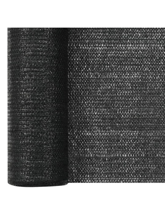 Privatumo suteikiantis tinklelis, juodas, 1x10m, HDPE, 75g/m²