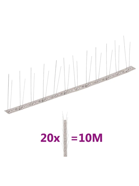 Smaigų rinkinys nuo paukščių/balandžių, 20vnt., 2 eilės, 10m