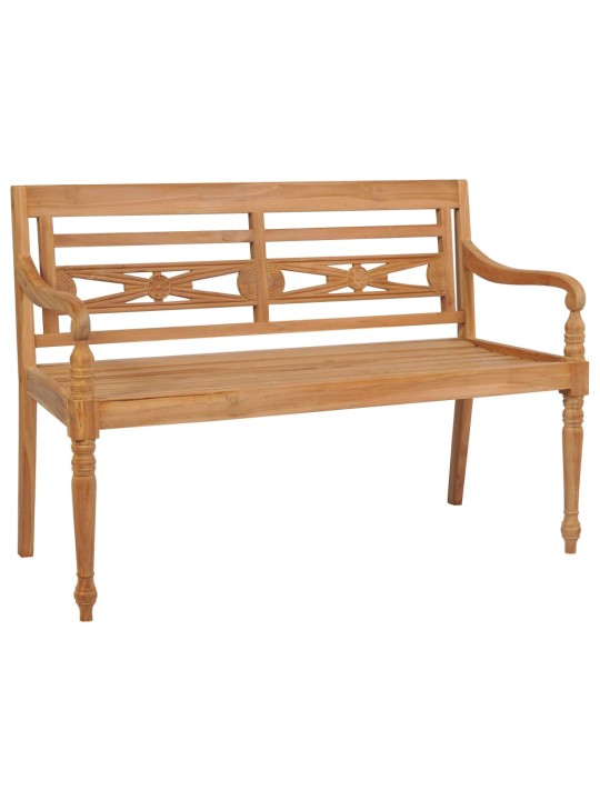Batavia suoliukas su taupe spalvos pagalvėle, 150cm, tikmedis