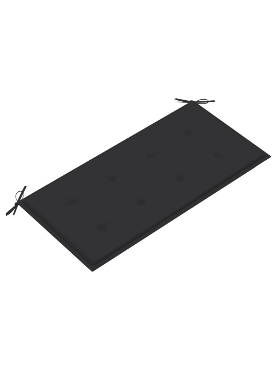 Sodo suoliukas su antracito spalvos pagalvėle, 112cm, tikmedis