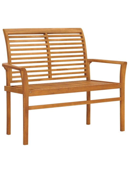 Sodo suoliukas su taupe spalvos pagalvėle, 112cm, tikmedis
