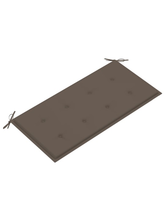 Sodo suoliukas su taupe spalvos pagalvėle, 112cm, tikmedis