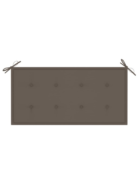 Sodo suoliukas su taupe spalvos pagalvėle, 112cm, tikmedis