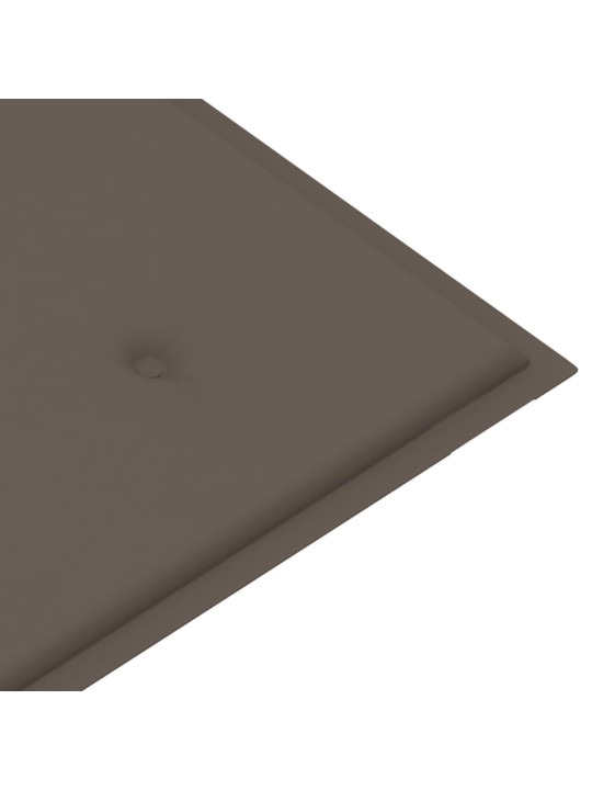 Sodo suoliukas su taupe spalvos pagalvėle, 112cm, tikmedis