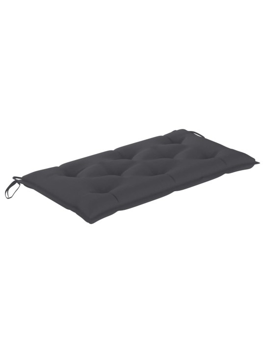 Sodo suoliukas su antracito spalvos pagalvėle, 112cm, tikmedis