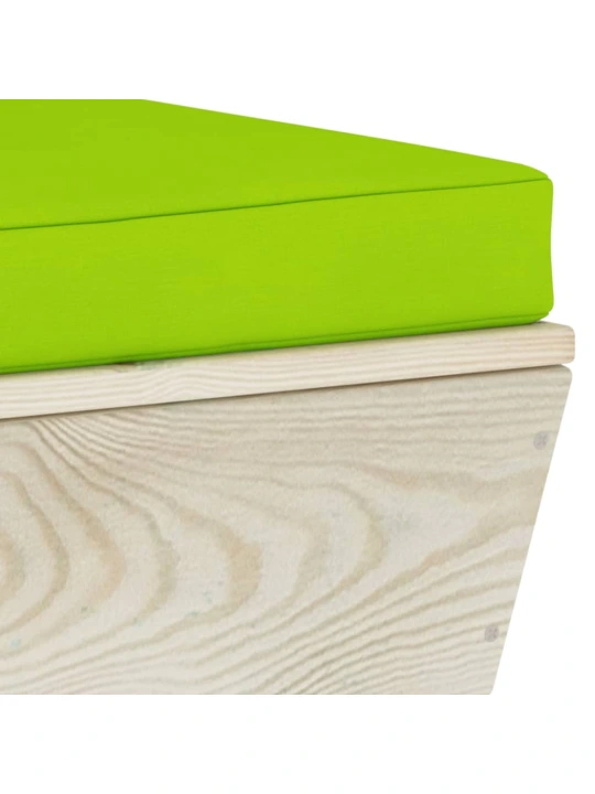 Kampinė sodo sofa iš palečių su pagalvėlėmis, impregnuota eglė