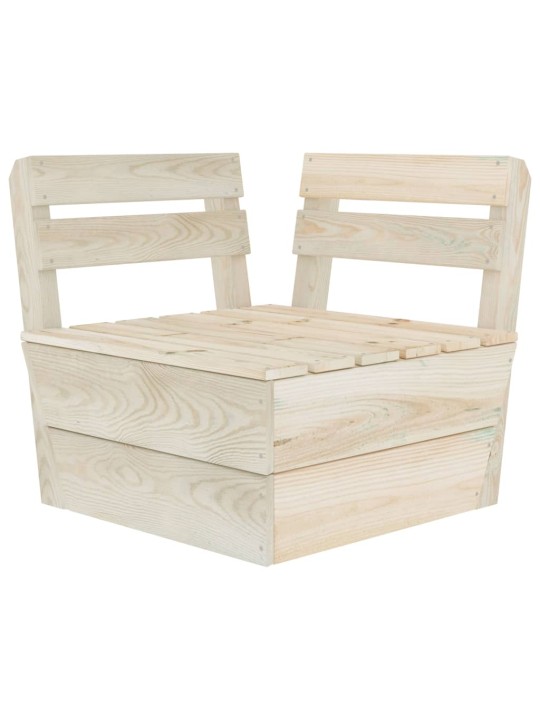 Keturvietė sodo sofa iš palečių, impregnuota eglės mediena