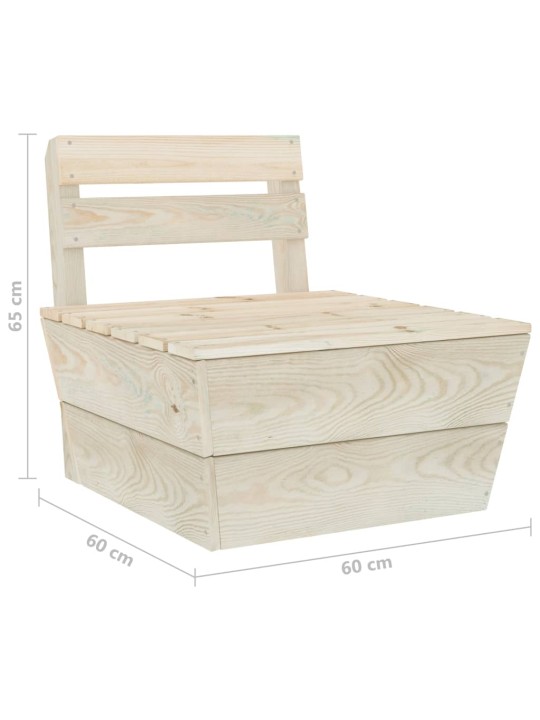 Keturvietė sodo sofa iš palečių, impregnuota eglės mediena