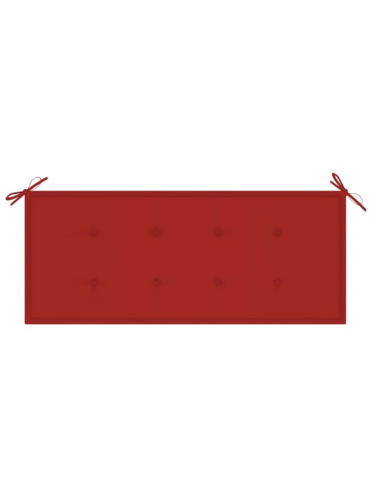 Sulankstomas sodo suoliukas su pagalvėle, 118cm, bambukas