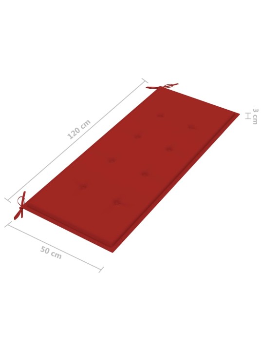Sulankstomas sodo suoliukas su pagalvėle, 118cm, bambukas