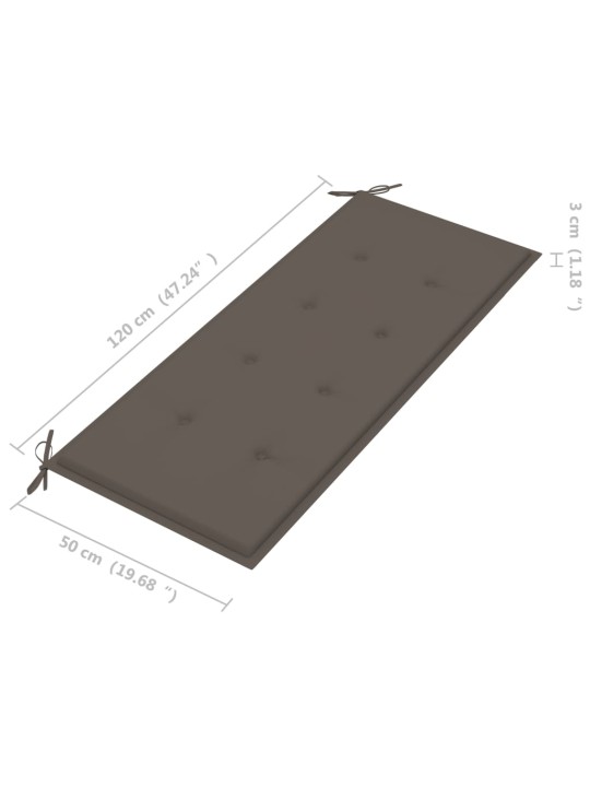 Sulankstomas sodo suoliukas su pagalvėle, 118cm, bambukas