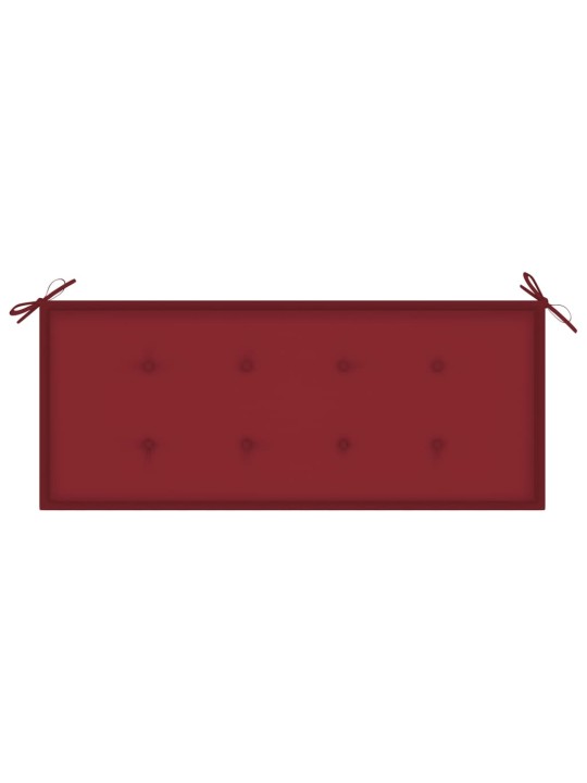Sulankstomas sodo suoliukas su pagalvėle, 118cm, bambukas