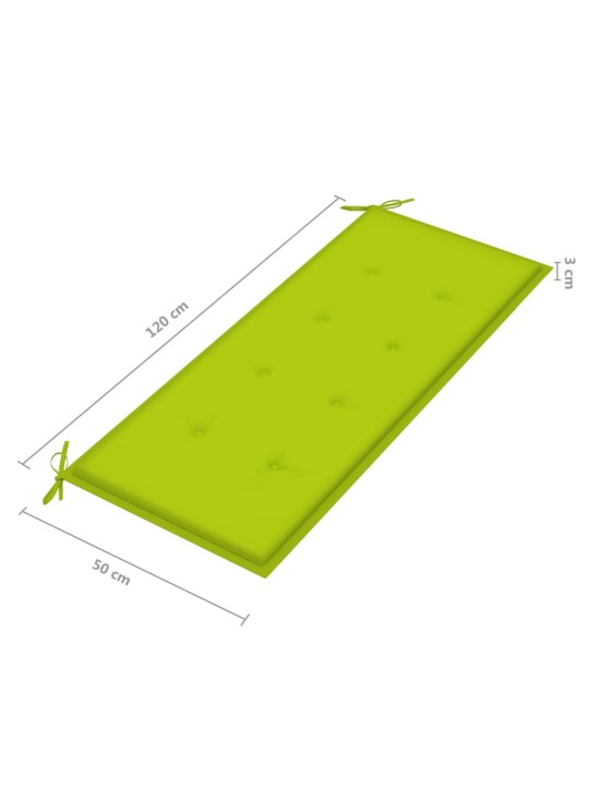 Sulankstomas sodo suoliukas su pagalvėle, 118cm, bambukas