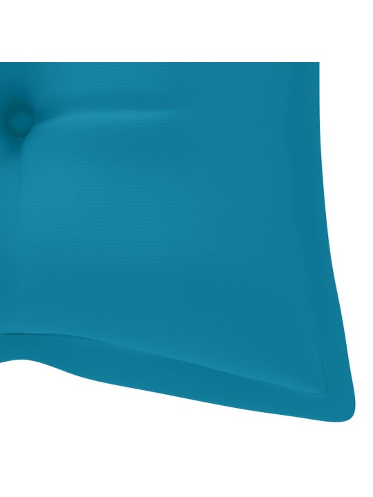 Sulankstomas sodo suoliukas su pagalvėle, 118cm, bambukas