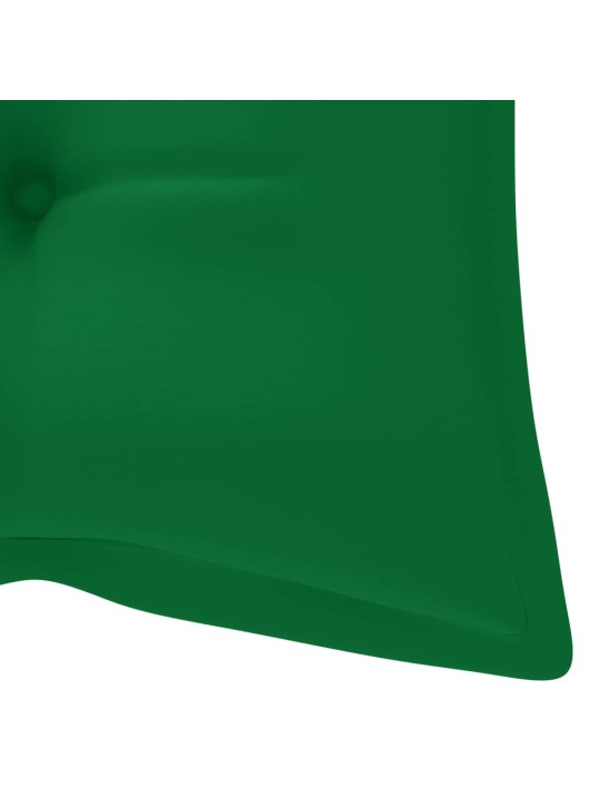 Sulankstomas sodo suoliukas su pagalvėle, 118cm, bambukas