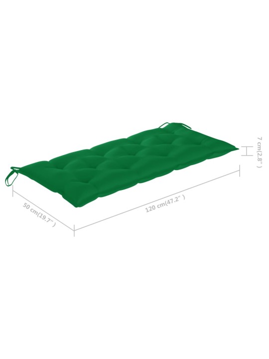 Sulankstomas sodo suoliukas su pagalvėle, 118cm, bambukas
