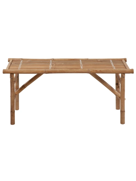 Sulankstomas sodo suoliukas su pagalvėle, 118cm, bambukas