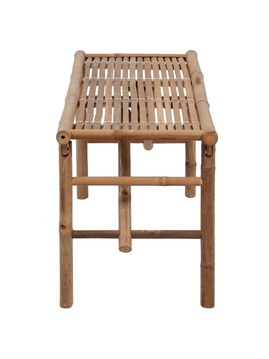 Sulankstomas sodo suoliukas su pagalvėle, 118cm, bambukas