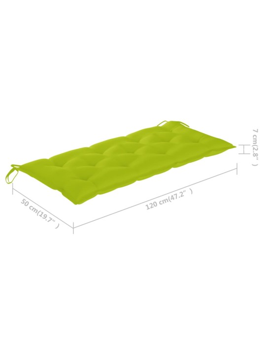 Sulankstomas sodo suoliukas su pagalvėle, 118cm, bambukas