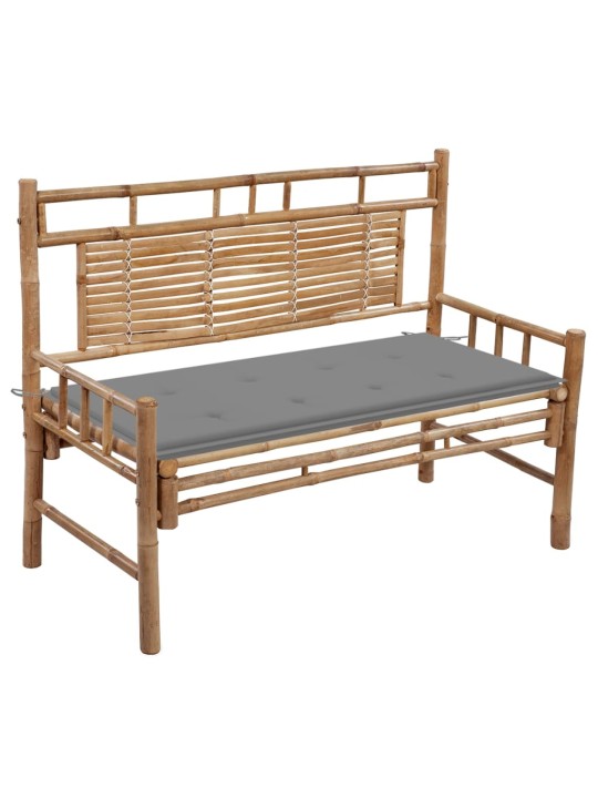 Sodo suoliukas su pagalvėle, 120cm, bambukas