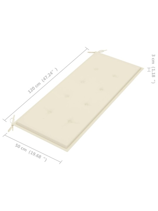Sodo suoliukas su pagalvėle, 120cm, bambukas