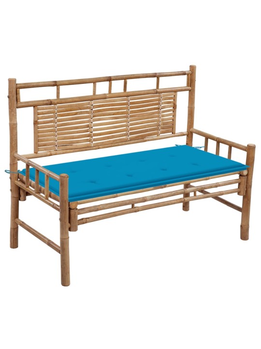 Sodo suoliukas su pagalvėle, 120cm, bambukas