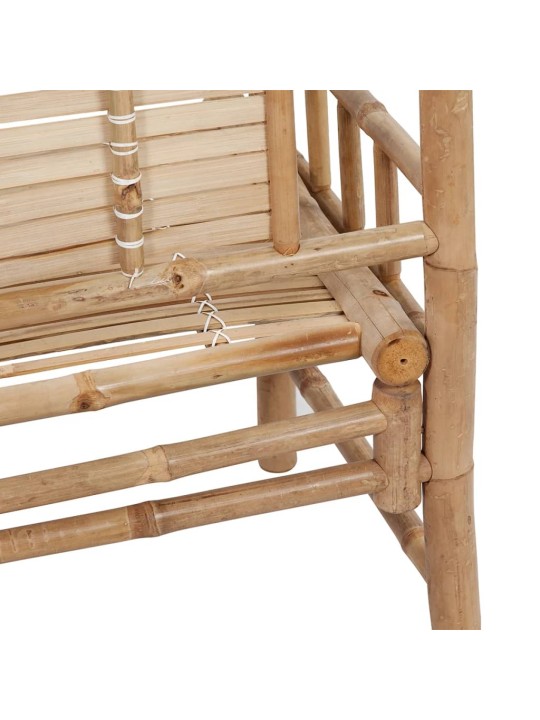 Sodo suoliukas su pagalvėle, 120cm, bambukas