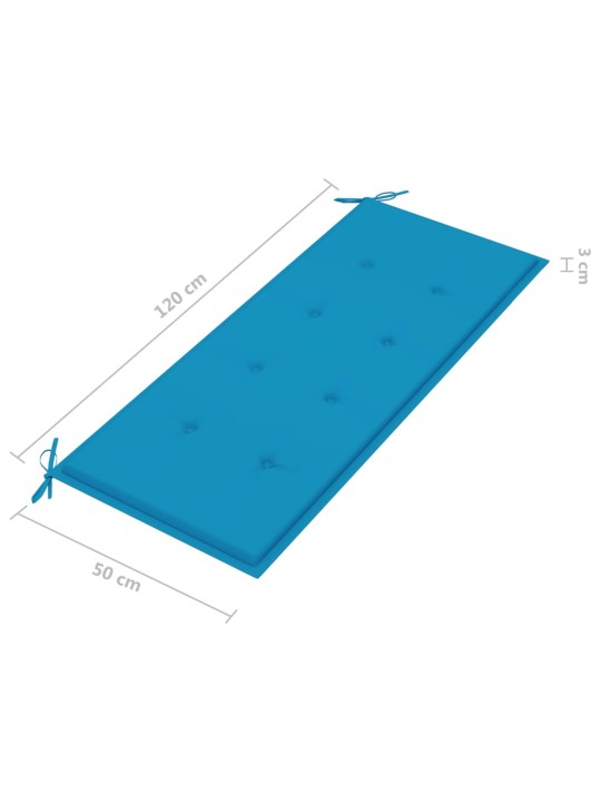 Sodo suoliukas su pagalvėle, 120cm, bambukas