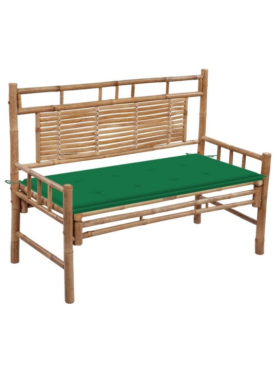 Sodo suoliukas su pagalvėle, 120cm, bambukas