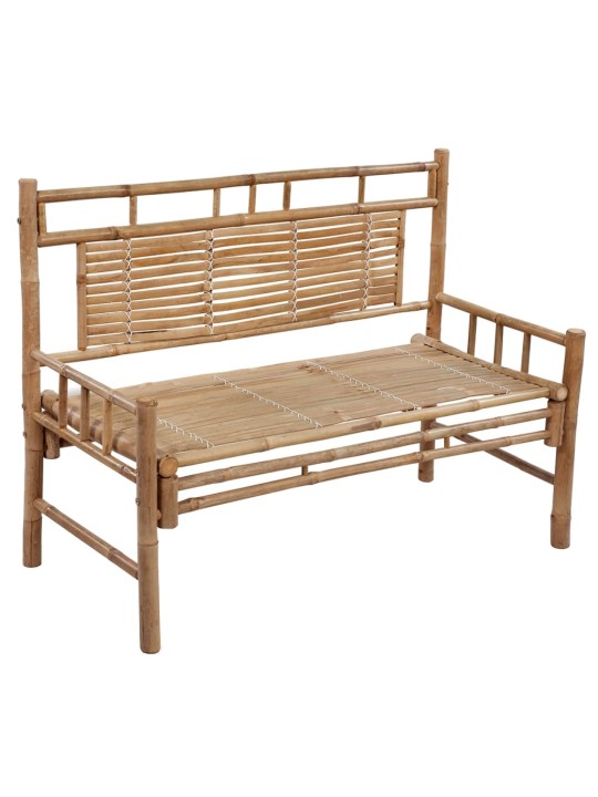 Sodo suoliukas su pagalvėle, 120cm, bambukas