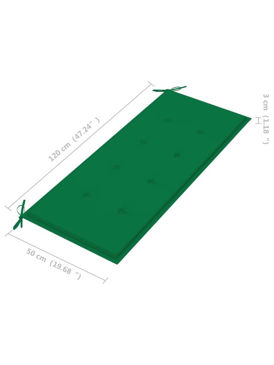 Sodo suoliukas su pagalvėle, 120cm, bambukas
