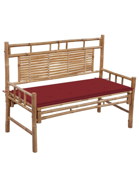 Sodo suoliukas su pagalvėle, 120cm, bambukas (41504+314080)