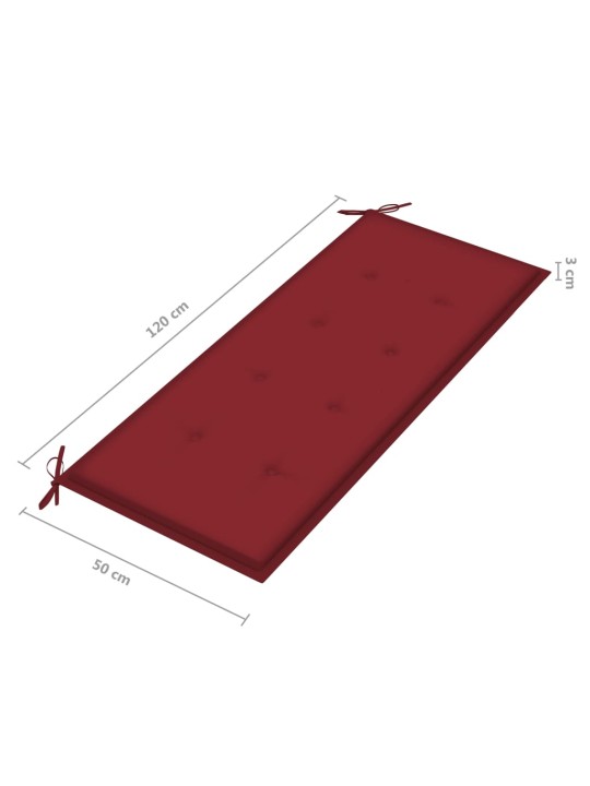 Sodo suoliukas su pagalvėle, 120cm, bambukas (41504+314080)
