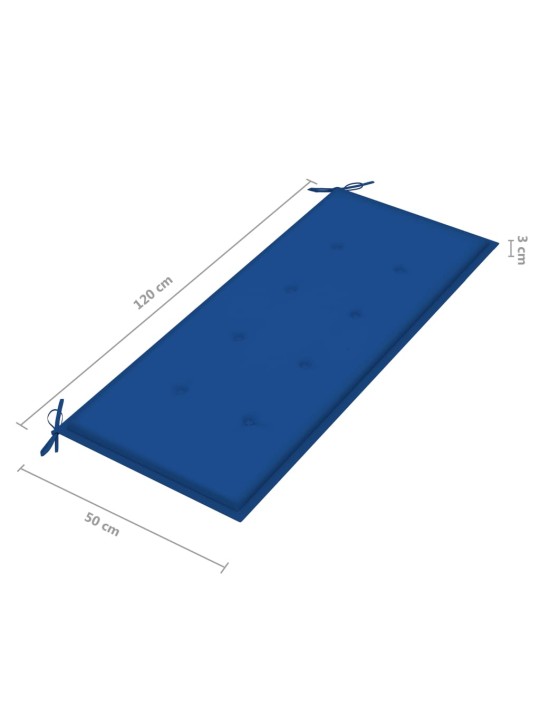Sodo suoliukas su pagalvėle, 120cm, bambukas (41504+314081)