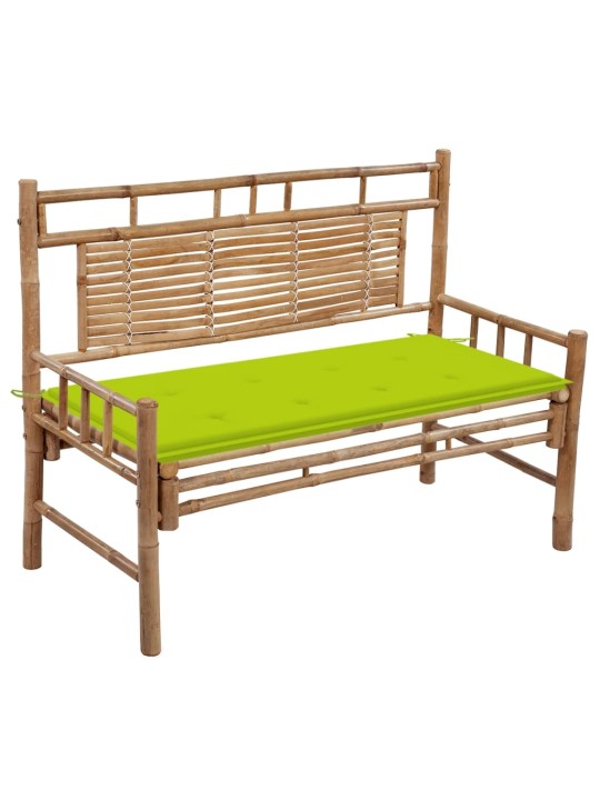 Sodo suoliukas su pagalvėle, 120cm, bambukas (41504+314082)