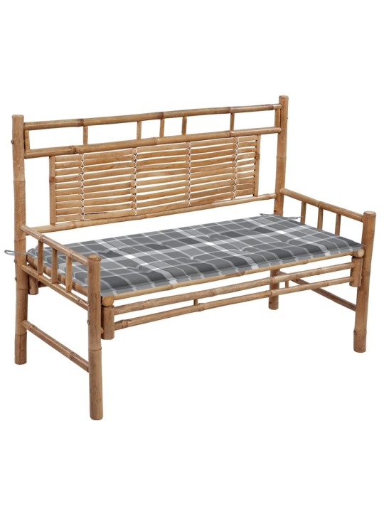 Sodo suoliukas su pagalvėle, 120cm, bambukas (41504+314085)