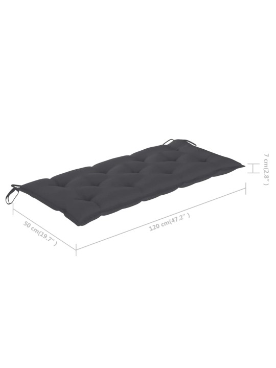 Sodo suoliukas su pagalvėle, 120cm, bambukas (41504+314944)