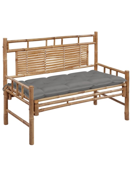 Sodo suoliukas su pagalvėle, 120cm, bambukas (41504+314945)