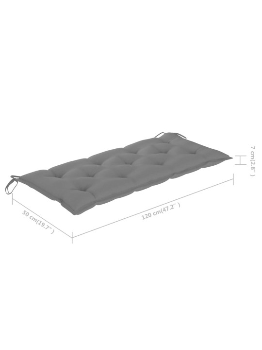 Sodo suoliukas su pagalvėle, 120cm, bambukas (41504+314945)