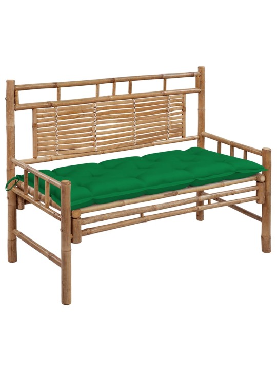 Sodo suoliukas su pagalvėle, 120cm, bambukas (41504+314949)