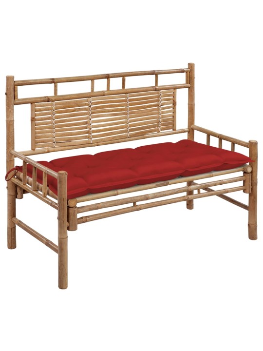 Sodo suoliukas su pagalvėle, 120cm, bambukas (41504+314950)